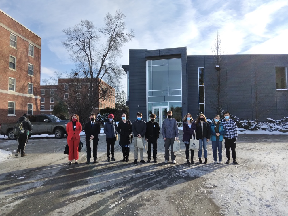 Outside of the Wells Conference Center at the University of Maine