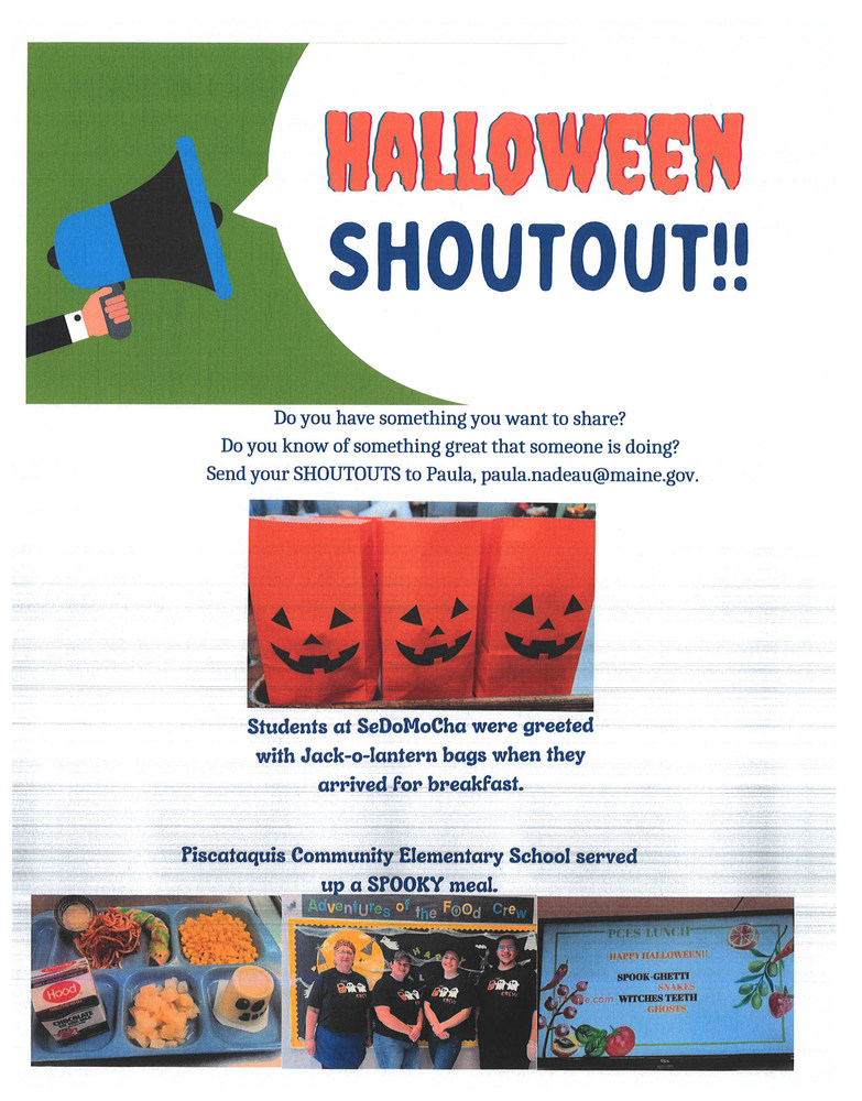  our PCES cooks have made the State of Maine Food Service Directors Newsletter